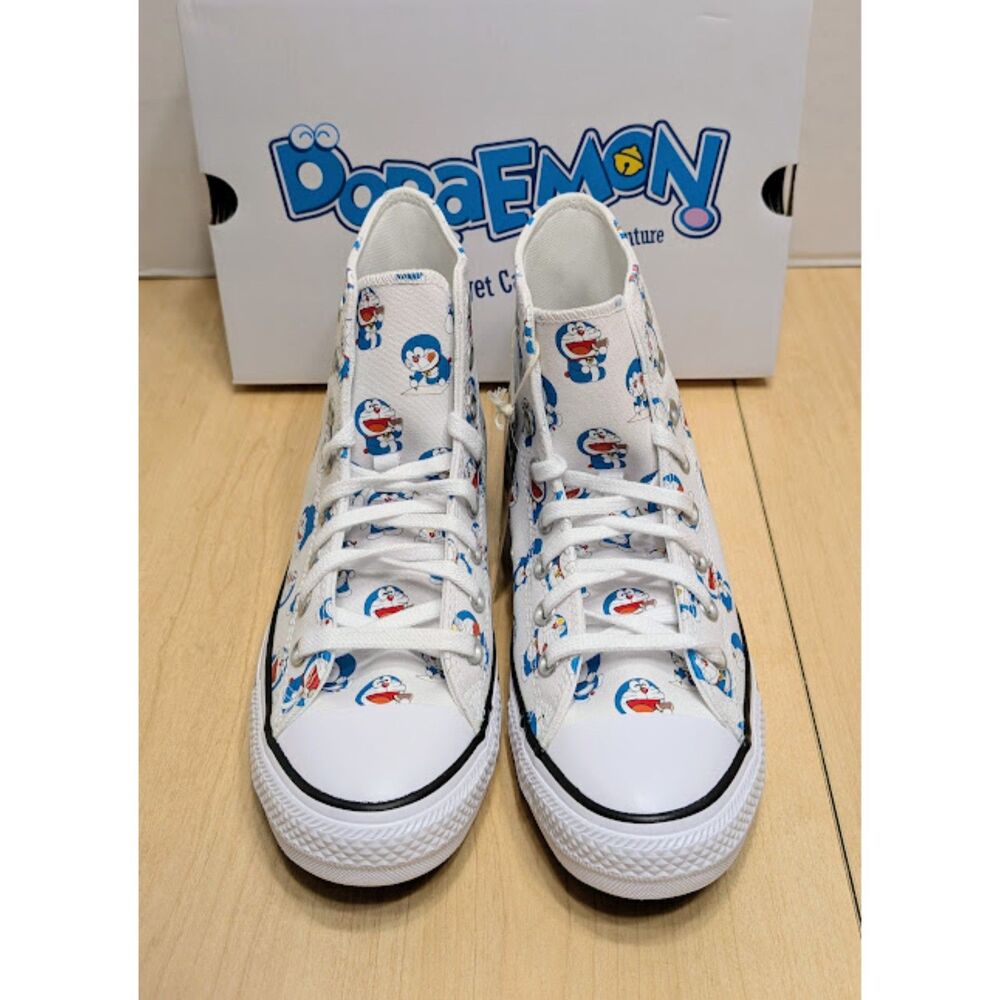Converse Chuck Taylor All Star Doraemon Cat Robot Unisex High Top Shoes W10 NIB - Picture 5 of 15